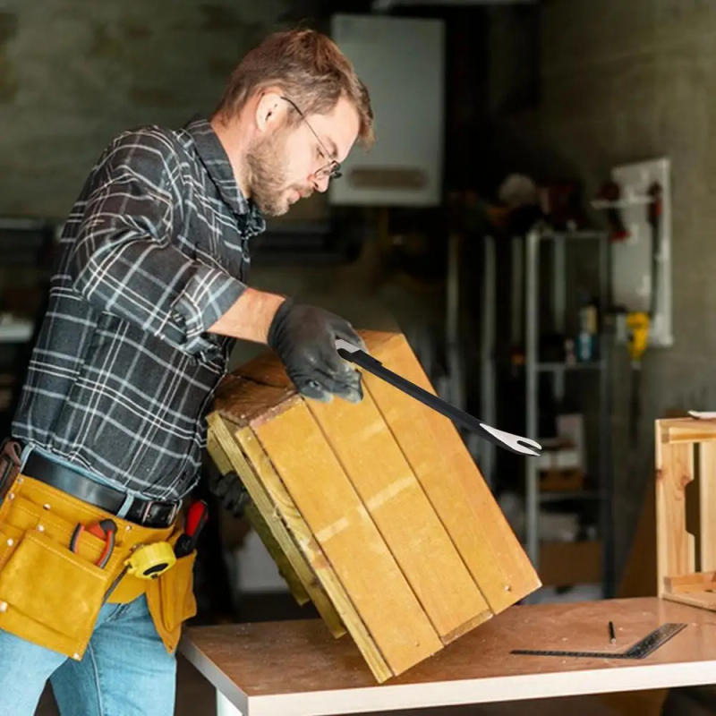 Description Picture 6 of itemCats Paw Nail Puller Carbon Steel Cats Paw Pry Bar Hammer Design Crowbar Tool Flat Pry Bar Nail Extractor Tool for Professional