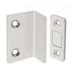 Punch Free Cabinet Catches Strong Magnetic L-shaped Sliding Door Stop Ultra Thin Invisible Anti Collision for Home Improvement