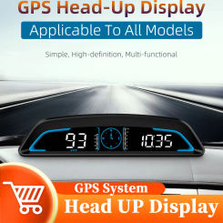 GPS/OBD HUD Auto Speedometer Head Up Display on Board Computer Digital Clock Alarm Monitor Automobile Accessories for All Car