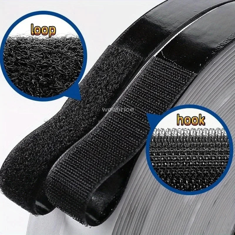 Description Picture 3 of itemSelf Adhesive Scratch Sticker Attache Scratch Hook and Loop Fastener Nylon Sticker Disks Velcros Tape Sewing Adhesive with Glue