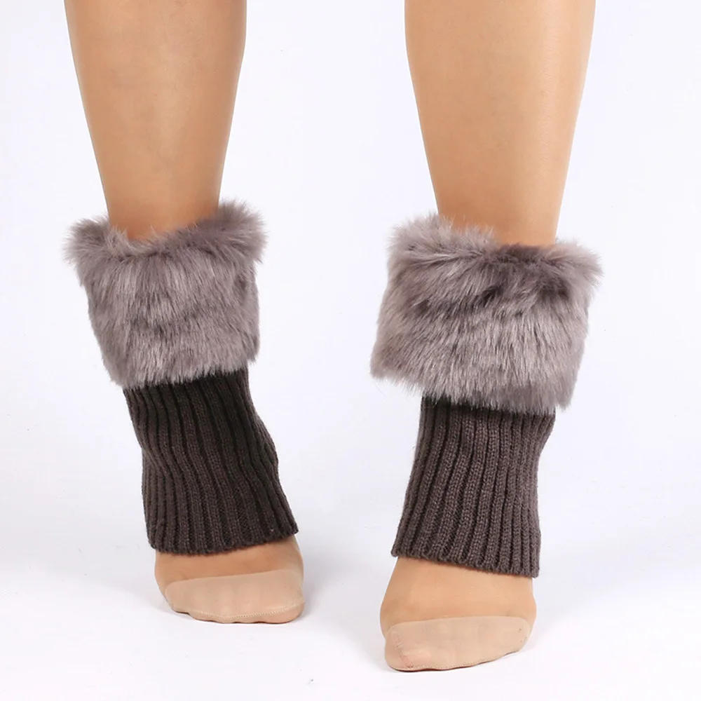 Description Picture 3 of itemWinter Leg Topper Cuffs Plush Knit Boot Boot Pairs Socks Warmers, Women's Stockings & Hosiery