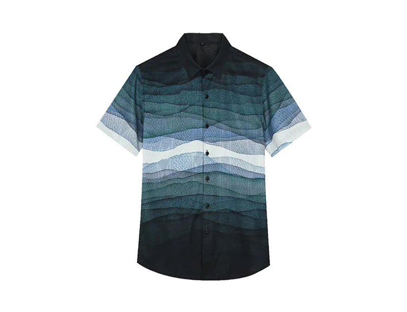 Description Picture 5 of itemFashion Digital Printing Shirt Men's 2024 Summer Short Sleeve Loose Casual Oversized Shirts Social Party Blouse Men Clothing