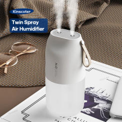 Cordless Rechargeable Air Humidifier 2000mAh Wireless Cool Mist Diffuser Car Home Ultrasonic Humidifier with Warm Nightlight