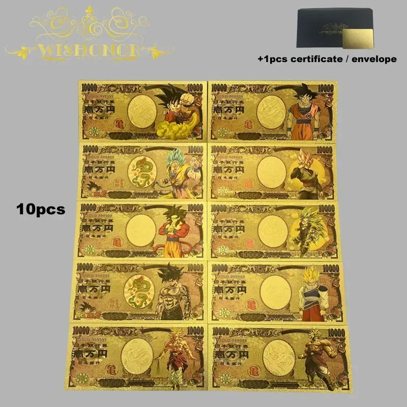Description Picture 6 of itemTop Selling Products All Styles Nice Japan Anime Banknote Sets Anime Plastic Card in 24k Gold Plated For Collection