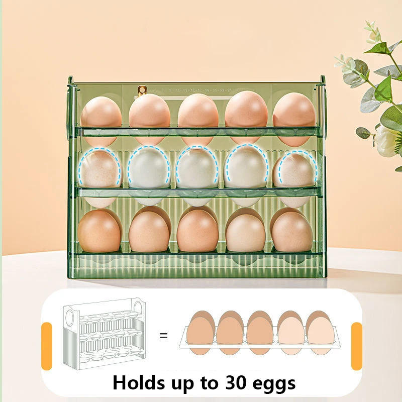Description Picture 6 of itemEgg Storage Box Refrigerator Organizer Food Containers Egg Fresh-keeping Case Holder Tray Dispenser Kitchen Storage Boxes