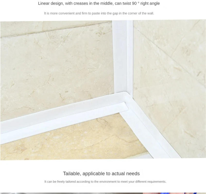 Description Picture 4 of itemPVC Waterproof Wall Sticker Self-adhesive Sink Stove Crack Strip Kitchen Bathroom Bathtub Corner Sealant Strip New Style