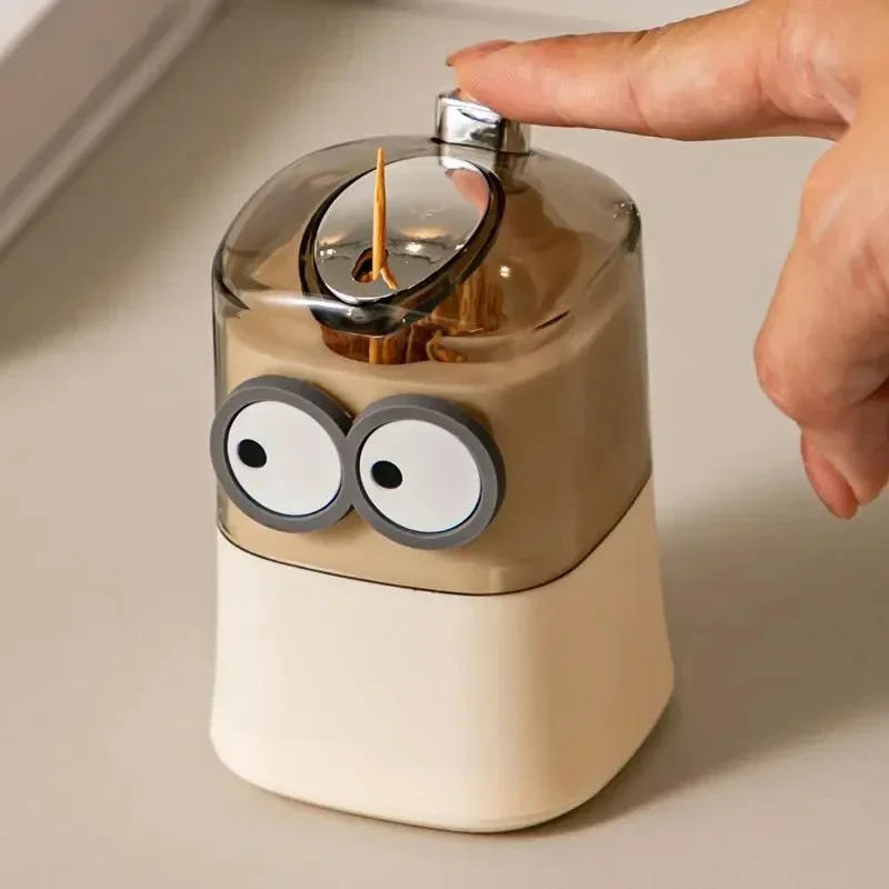 Description Picture 6 of itemCreative Toothpick Storage Box Automatic Pop-up Portable Toothpick Box Home Living Room Dining Room Push-type Toothpick Holder