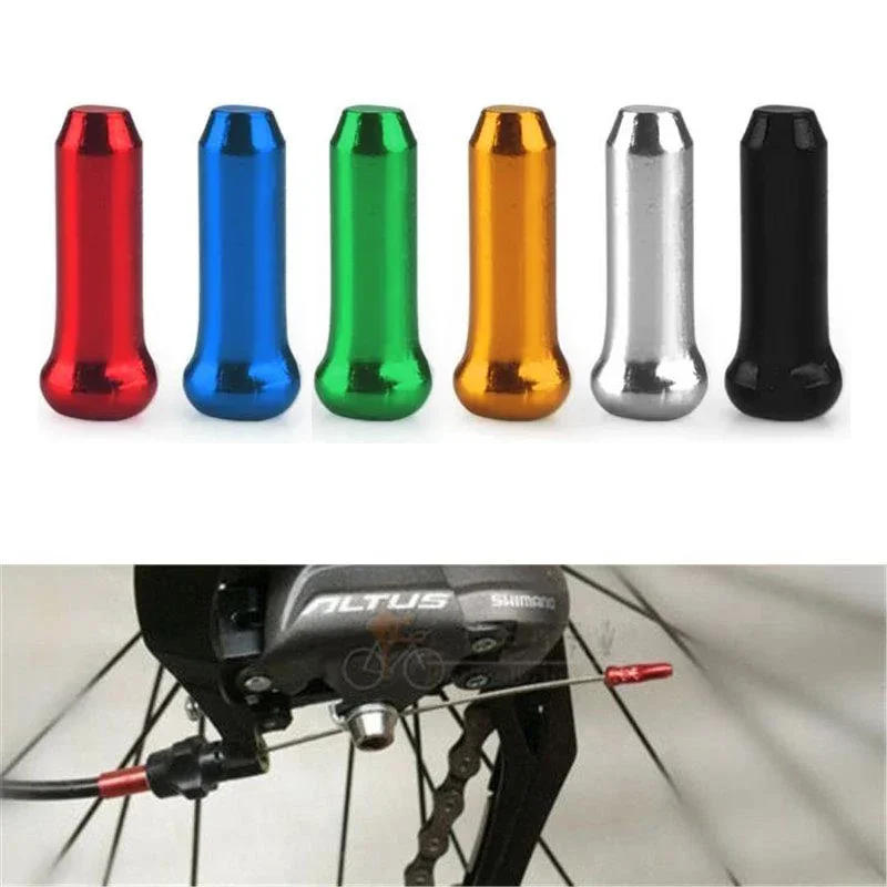 Description Picture 2 of item30/50/100Pcs Multiple Colors Aluminum Alloy Bicycle Brake Shifter Inner Cable Tips Wire End Cap Cable Line Core Cap Cover Gear