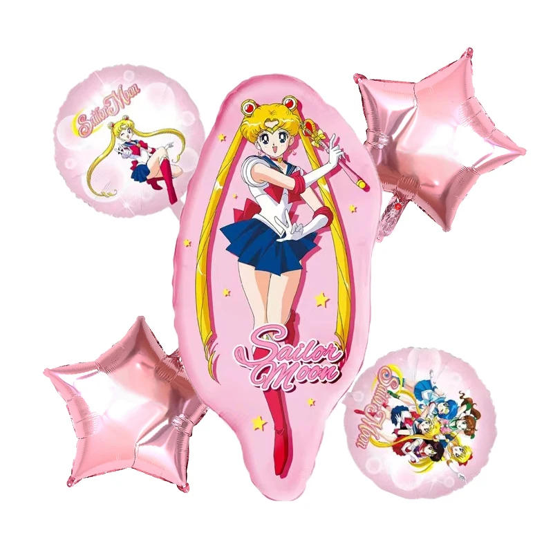 Description Picture 5 of itemSailored Moon Theme Girl's Birthday Party Decoration Balloon Banner Backdrop Cake Topper Party Supplies Baby Shower