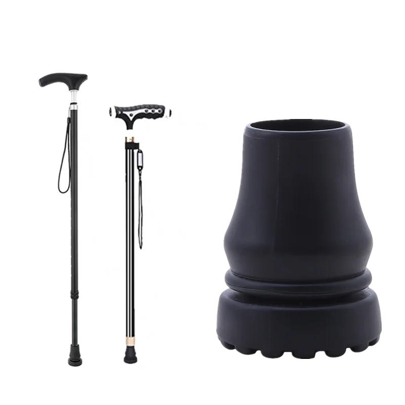 Description Picture 4 of itemRubber Trekking Pole Cap Walking Stick Crutch Cane Bottom Pads Cover Ferrule Non-slip Foot Cover Trekking Pole Cane Crutch Chair