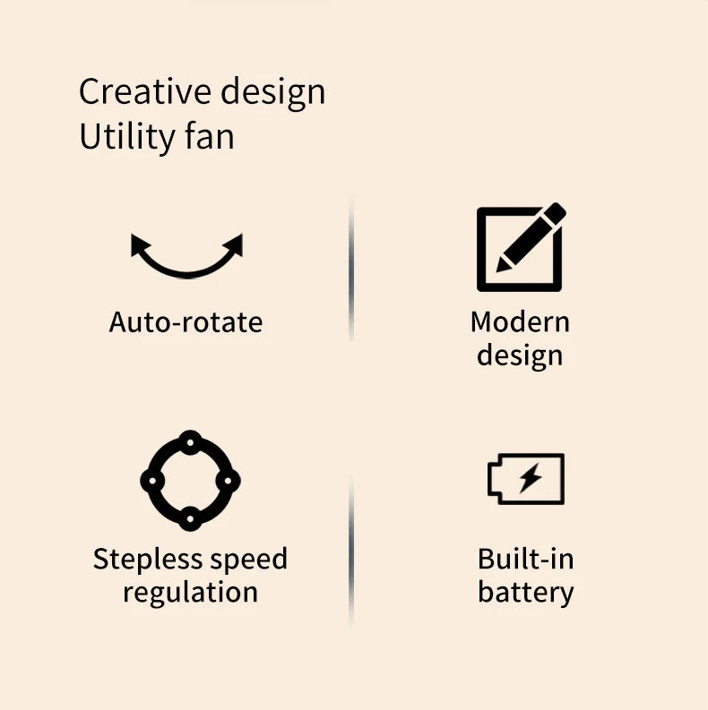 Description Picture 3 of itemPortable Desktop Rechargeable Fan Small Cooling Ventilador Shake Head Fan Stepless Speed Regulation Personal Fan for Room Office