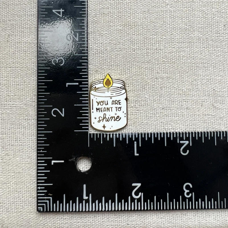 Description Picture 4 of itemYOU ARE MEANT TO SHINE Bright Enamel Pin Candle Metal Badge Motivational Lapel Pins Brooch for Jewelry Accessory Gifts