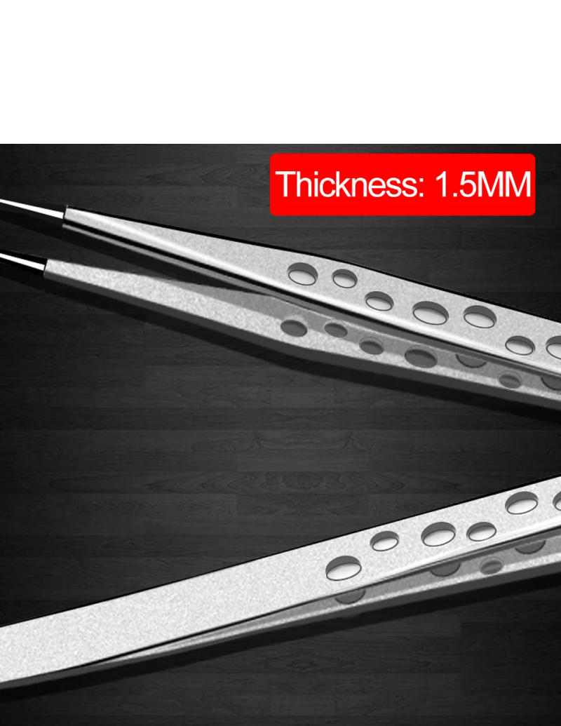 Description Picture 5 of itemAnti-static Precision Industrial Tweezers Curved Straight Tip Stainless Steel Tweezers Phone computer Repair DIY Hand Tools