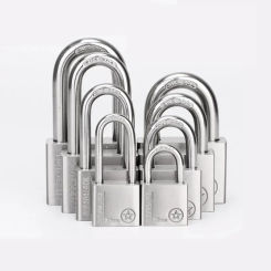 304 Stainless Steel Padlock Cabinet Furniture Meter Box Outdoor Anti-theft Lock Waterproof Rustproof Independent Lock With 4Keys