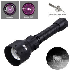 Zoomable Infrared Light Hunting Torch Adjustable IR Flashlight Black 940 nm Night Vision illuminator+18650+Charger+Mount+Switch