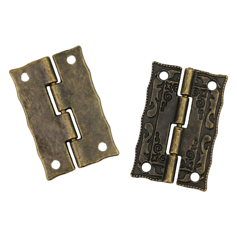 Description Picture 5 of itemHinges Locking Hasps Bronze Cabinet Hinge Easy To Install Vintage Design Zinc Alloy Home Office Perfect For Boxes