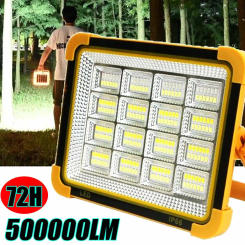 8000W 50000MAH Solar Camping Light Tent Lantern Floodlight Outdoor Rechargeable Solar Lamp Reflector Spotlight Projector Light