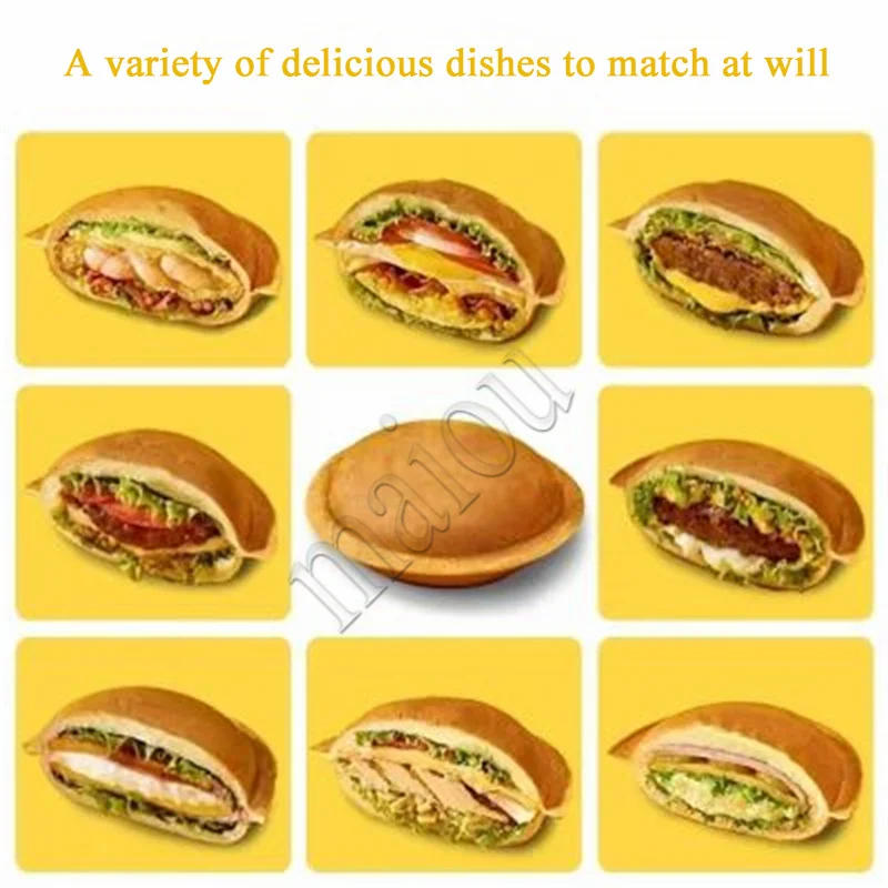 Description Picture 4 of itemElectric Ice Cream Waffles Ufo Burger Maker Hamburg Gelato Panini Press Machine Sandwich Press Maker 1200w/1300w