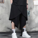 S~6xl New Male Hair Stylist Gd Fashion High Street Night Club Relaxed Hip Hop Punk Fake Two Skirt Pants Size Costumes