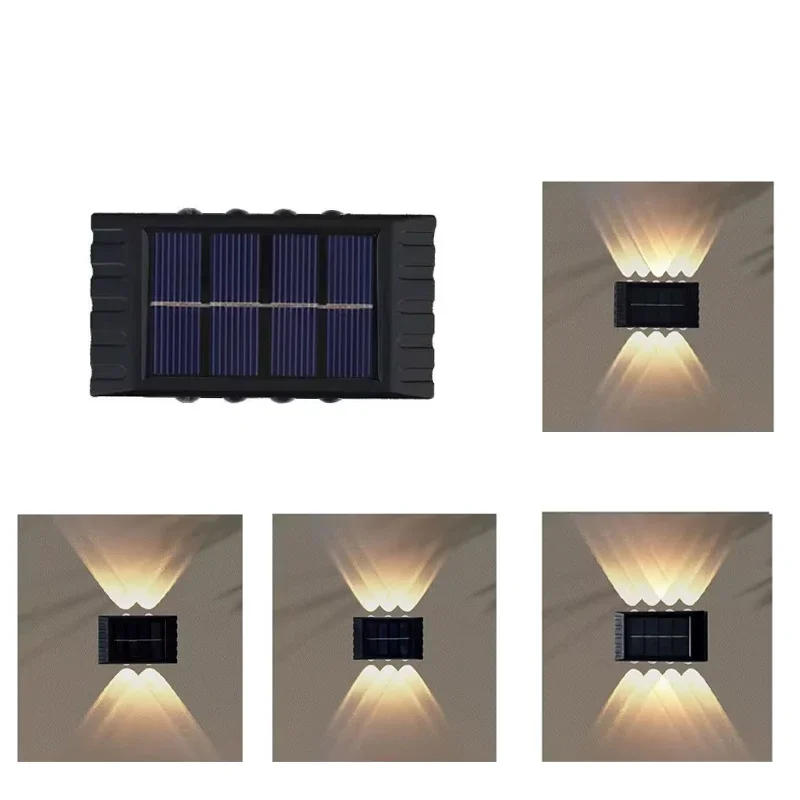 Description Picture 2 of item4/6/8/10LED Solar Light Waterproof Wall Lamp Outdoor Up And Down Luminous Lighting for Garden Street Landscape Balcony Decor