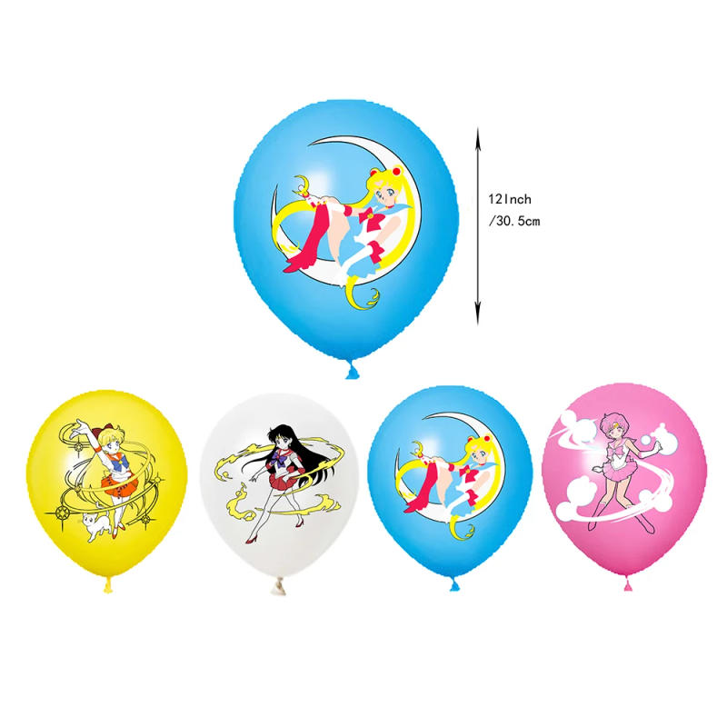 Description Picture 4 of itemSailored Moon Theme Girl's Birthday Party Decoration Balloon Banner Backdrop Cake Topper Party Supplies Baby Shower