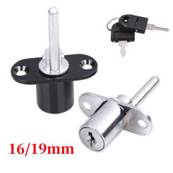 16/19mm Cam Cylinder Triple Lock Zinc Alloy Desk Cabinet Drawer Front Lock With Keys Office Desk Drawer Locks Furniture Hardware