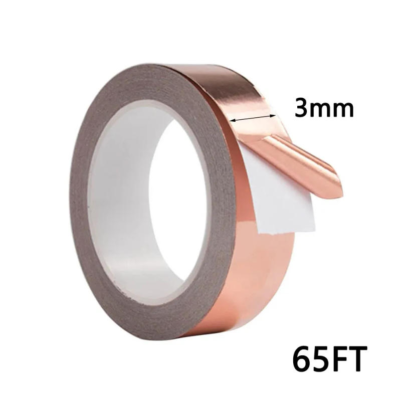 Description Picture 4 of item20M 65FT Single Side Conduction Copper Foil Tape High Temperature Resist Radiation Proof EMI Shielding Conductive Adhesive Taps