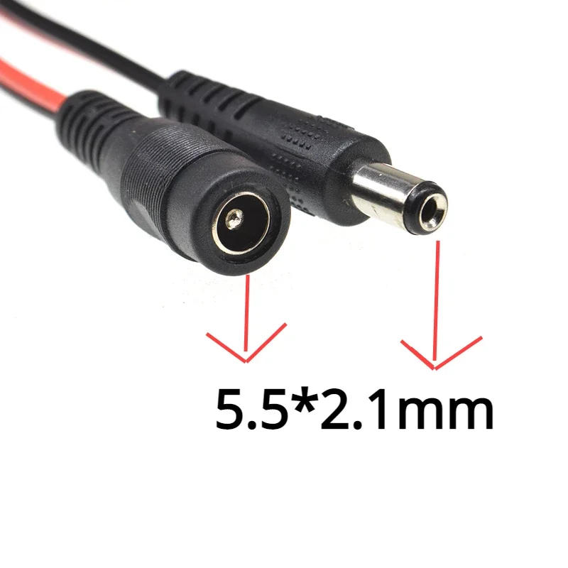 Description Picture 2 of itemDC Male/Female Jack Connector Alligator Clips Crocodile Wire 12V Power Cable To 2 Alligator Clip Connected Voltage 5.5*2.1mm