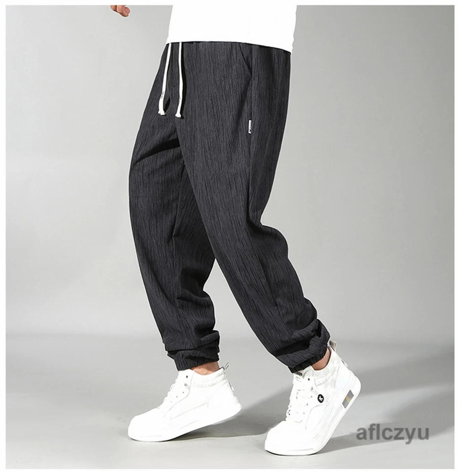 Description Picture 5 of itemJogger Pants Plus Size 12XL Fashion Casual Stripe Design Pants Male Big Size Joggers Elastic Waist Trousers
