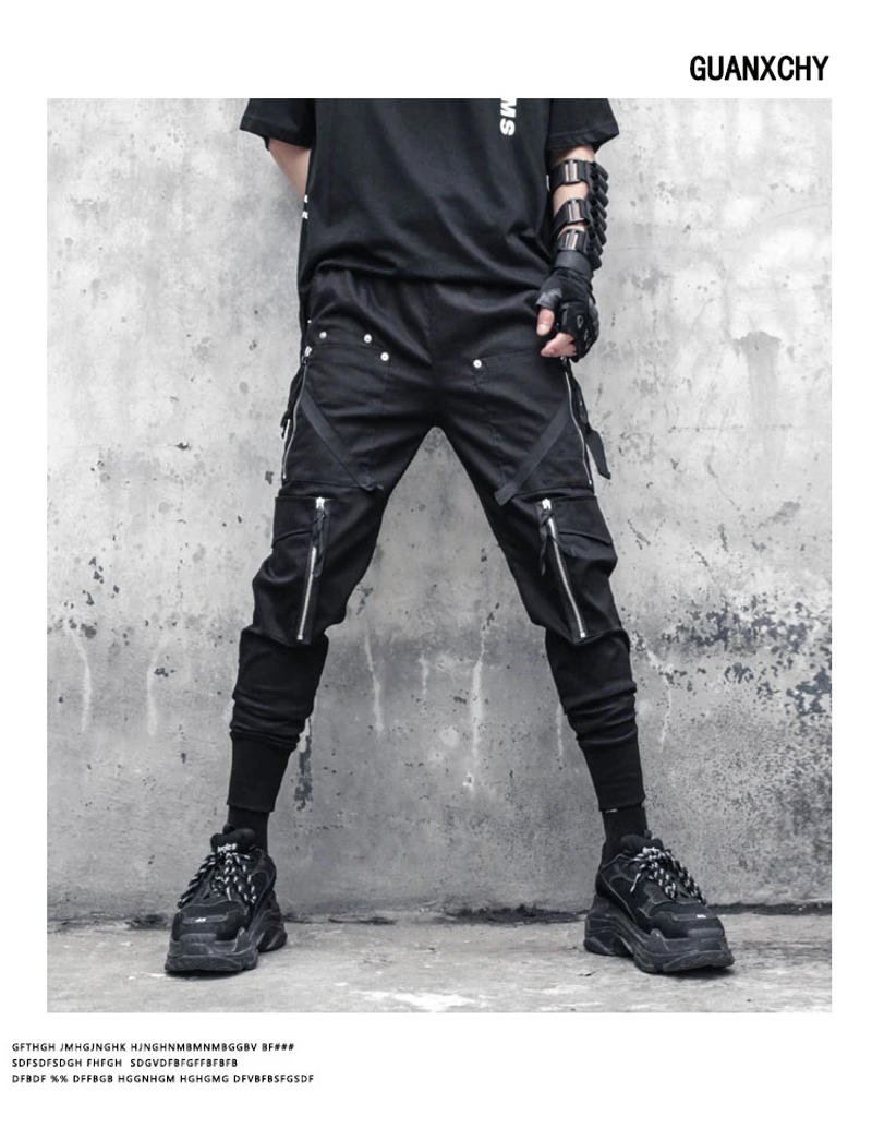 Description Picture 4 of itemPFNW Original Niche Design Cargo Pants Men's Tide Trendy Zipper Pocket Tactical Leggings Darkwear Punk Overalls New Chic 12Z6351