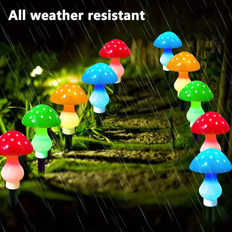 Description Picture 3 of itemSolar Mushroom Lights Fairy LED Ground Mounted Lamp Garden Decor Waterproof Outdoor Night Light For Lawn Landscape Lighting