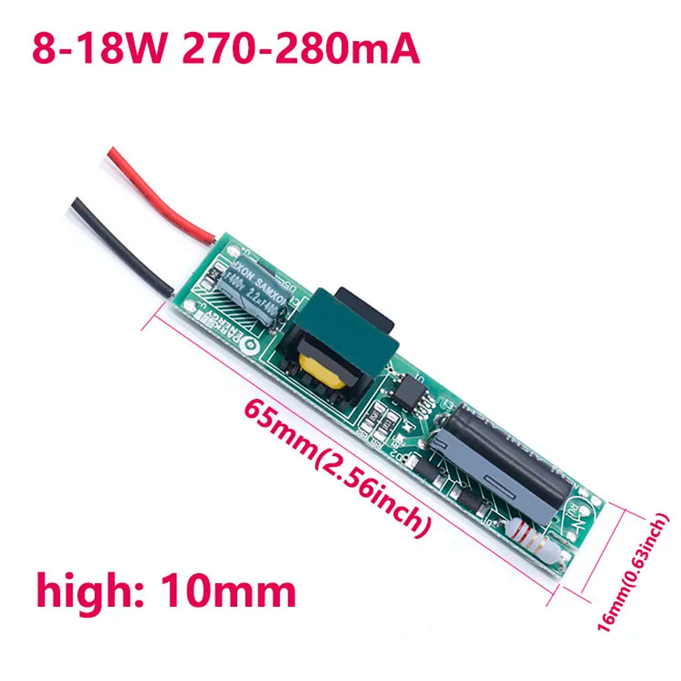 Description Picture 2 of item1PCS LED Driver AC220V 8-18W LED Bulb Light Power 270-280mA Supply Control Lighting Transformers DIY LED Bulb Light Lamp