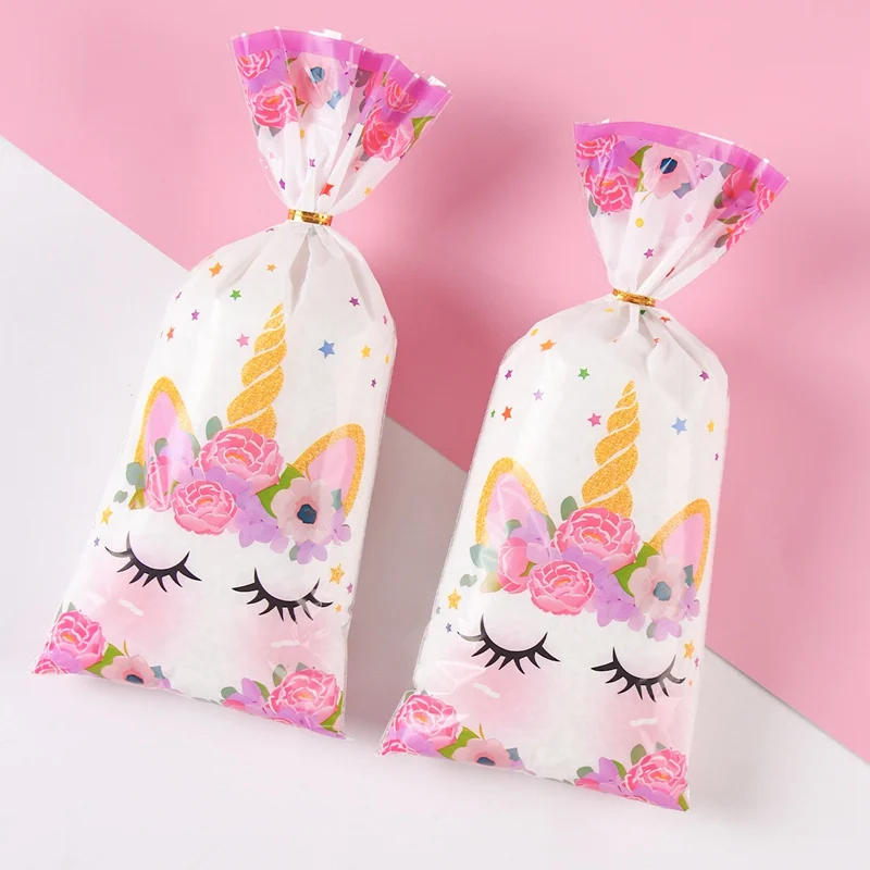 Description Picture 5 of itemUnicorn Birthday Party Decoration Cookie Candy Gift Bags Unicorn Birthday Party Decor Kids Girl Baby Shower Wedding Supplies