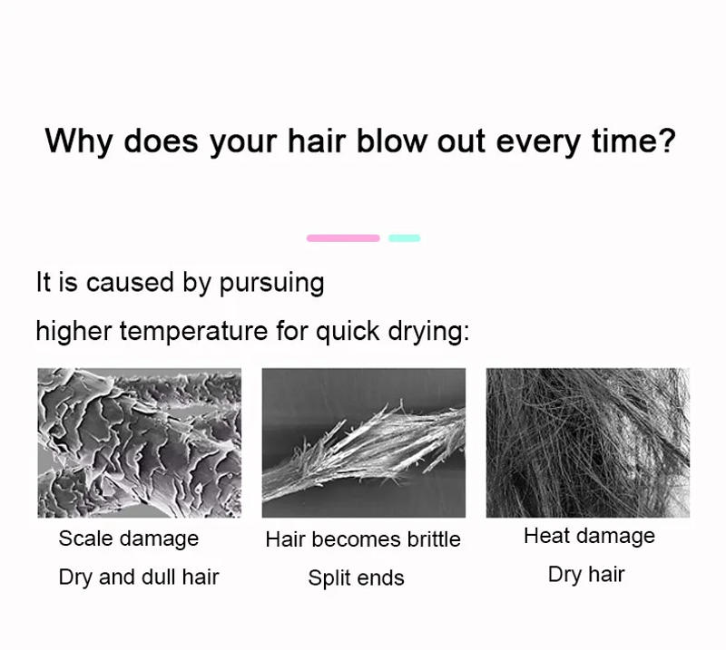 Description Picture 4 of itemProfessional Negative Ion Hair Dryer 220V Household Appliances Low Noise Constant Temperature Hair Care Quick-Drying Hair Dryer