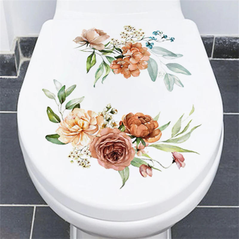 Description Picture 2 of itemBathroom Flowers Toilet Seat Lid Stickers Waterproof For Bathroom Wall Lids Art Decal 3D Wall Art Decoration For Room Decor