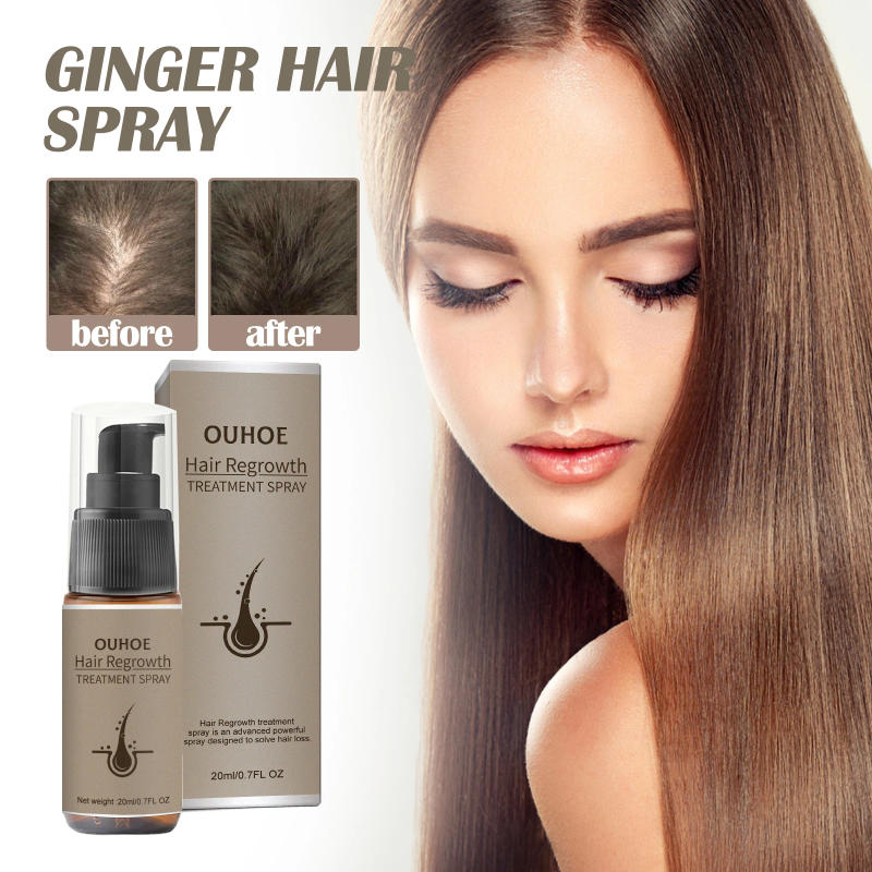 Description Picture 2 of itemPowerful Hair Growth Serum Spray Ginger Anti Hair Loss Treatment Products Repair Nourish Hair Roots Fast Regrowth Hair Men Women