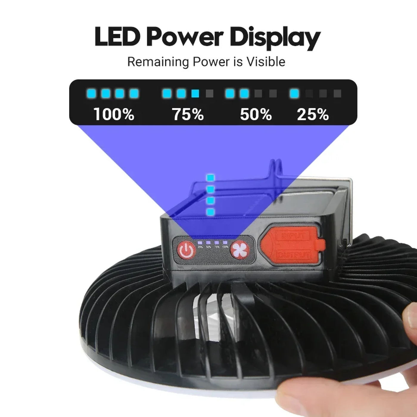 Description Picture 4 of itemMulti Functional Solar Camping Light USB Charging Fan For Home Desktop Phone Charging Fan Portable Mini Fan