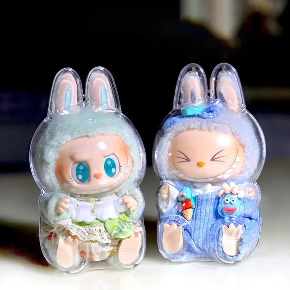 Description Picture 5 of itemProtective Acrylic Mystery Box Storage Case Plush Doll Display Bag for Labubu V1 V2 Sitting Party No Doll Portable Organizer Box