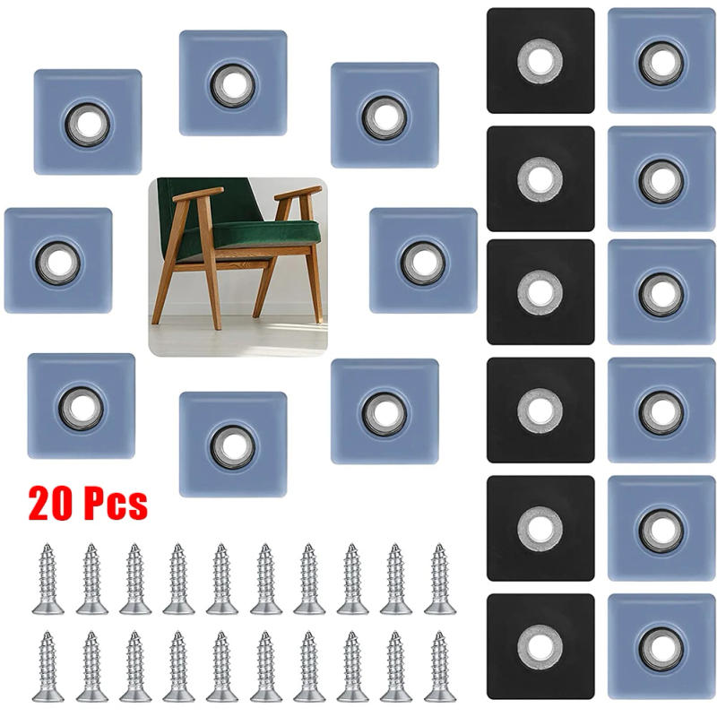 Description Picture 3 of item20pcs Furniture Slider Pads Gliders Table Chair Leg Mat Carpet Floor Protector Anti-abrasion Heavy Duty Furniture Sliding Pad