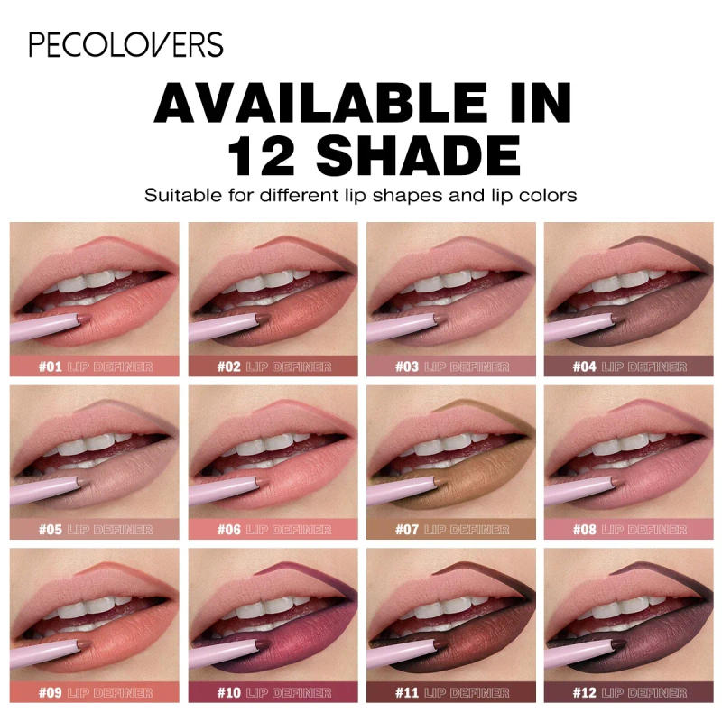 Description Picture 3 of item1PC Nude, Matte, with Smooth Texture, Three-dimensional Lip Shape, Lip Liner Lipstick Pen, Lip Makeup