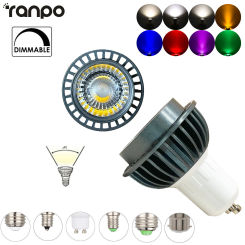 Dimmable GU10 MR16 GU5.3 E27 E14 LED Light Bulb 9W Spot Lamp Replaced 50W Halogen 500lm DC 12V 24V Green Blue Yellow Warm White