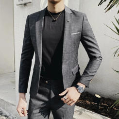 4043 Gray suit overalls interview formal dress personal customization