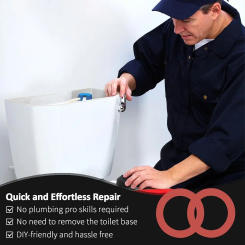 Silicone Flush Valve Seal Prevent Leakage Toilet Parts Toilet Ring Seal Durable for Mansfield 210/Mansfield 211/GP1059291