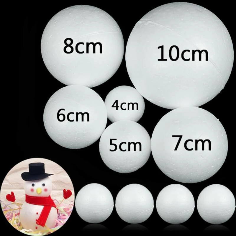 Description Picture 3 of item6-12cm Modelling Polystyrene Foam Balls White Craft Balls For Wedding Party Decoration Christmas DIY Foam Process Ball