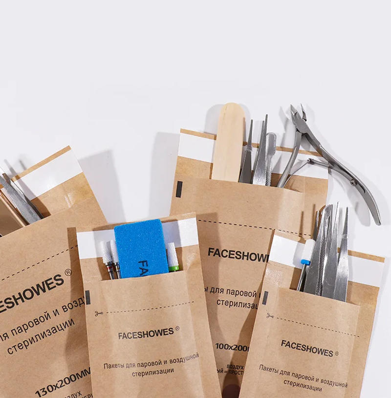 Description Picture 4 of item100Pcs Nail Sterilizer Manicure Bag Kraft Bags Dry Heat Disposable Sterilization Disinfection Machine Accessory Nailart Tools