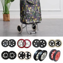 Fashion Flexible Shopping Cart Wheels Wear-resistant Anti Slip Tire Wheel Replacement Travelling Trolley Caster Portable