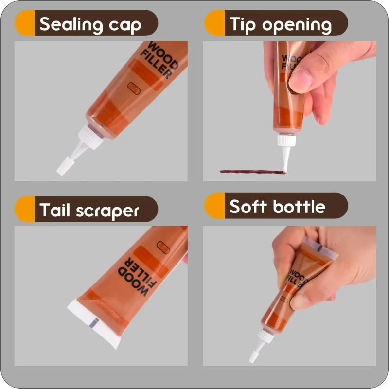 Description Picture 4 of item12 Colors Wood Paint Repair Paste,DIY Cabinet Floor Wardrobe Scratches Holes Refinishing Paste,Wooden Furnitures Scratch Filler