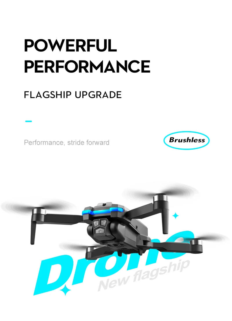Description Picture 5 of itemNew S8S RC Drone Brushless 8K Three ESC Camera Optical Flow 360° Obstacle Avoidance Headless Mode Foldable Quadcopter