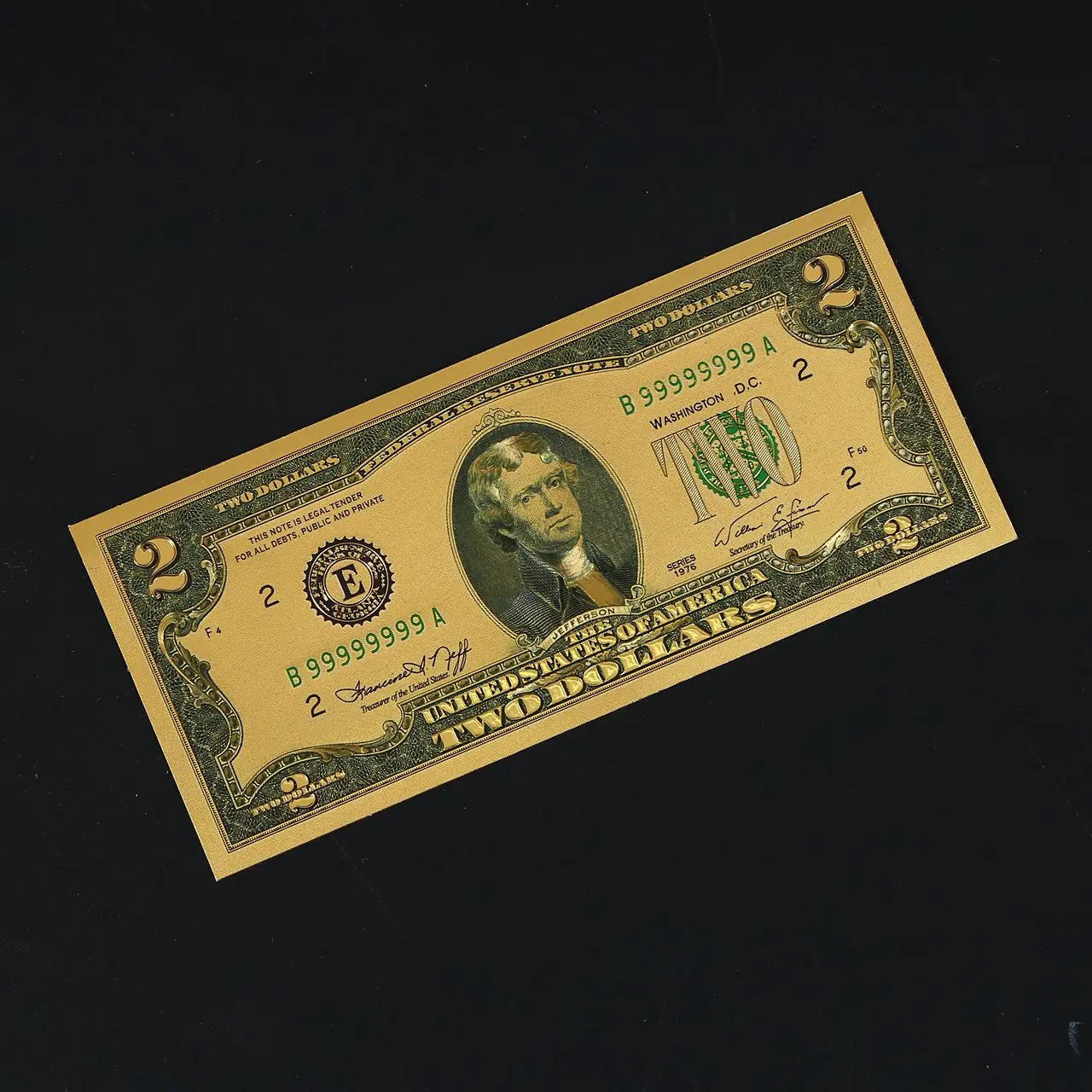 Description Picture 5 of item8pcs/Set 24K Gold Plated Souvenir Home Decoration Realistic Banknotes Dollars Antique Plated High Quality Commemorative Notes