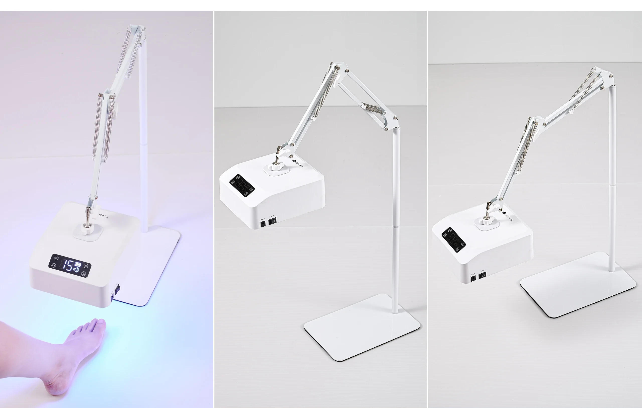 Description Picture 3 of itemNew LED high power foot UV curing light Foot nail beauty lamp Rechargeable gel paint drying light foot switch floor lamp.